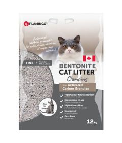 Bentonite Activated Carbon Granules Clumping Cat Litter 12kg