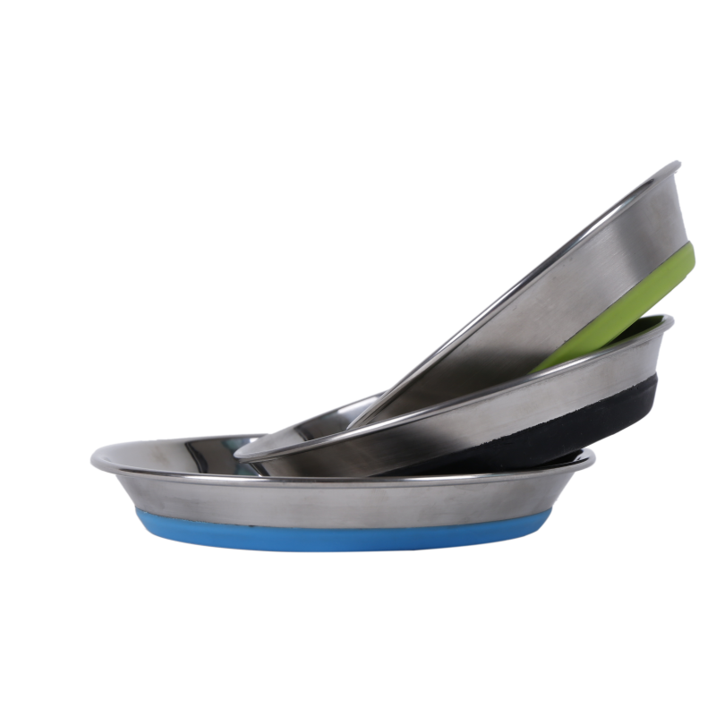 Stainless Steel Plate with Silicone Base