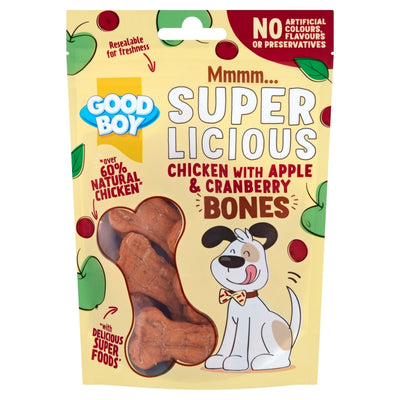 Super Licious Chicken with Apple & Cranberry Bones 100g