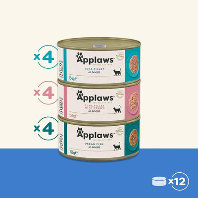 Fish Selection Multipack in Broth Cat Wet Food 12x156g