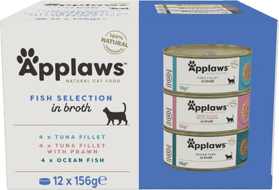 Fish Selection Multipack in Broth Cat Wet Food 12x156g