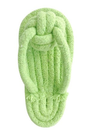 Cotton Slipper Rope Toy for dog - Green (14cm)