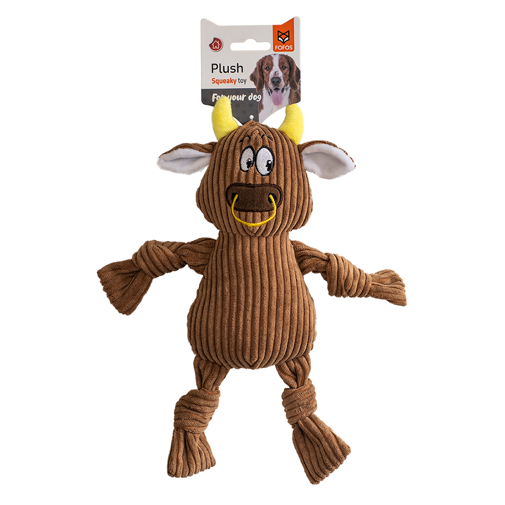 Fluffy Cow Dog Toy