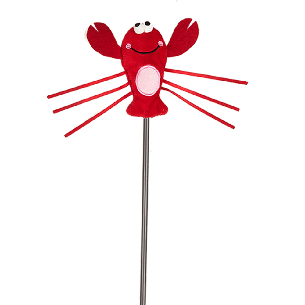 Moving Lobster Cat Wand Cat Toy