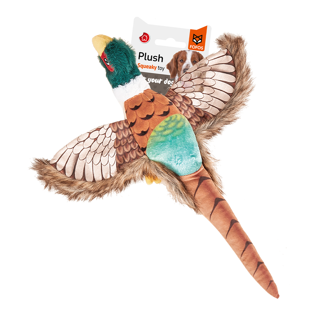 Pheasant Plush Dog Toy