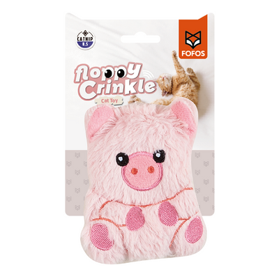Pig Floppy Crinkle Cat Toy
