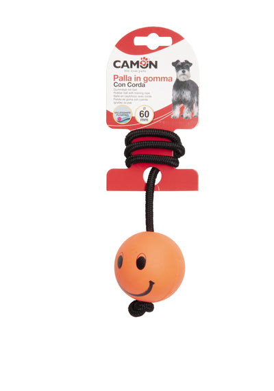 Floating Rope Rubber Ball w/ Rope "Smile"