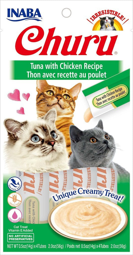 Inaba Churu Tuna With Chicken Recipe 56g (4 Tubes)
