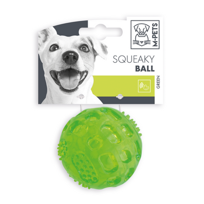 Squeaky Ball Dog Toy Green