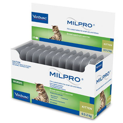 Milpro Milbemycinum/Praziquantel Kitten 4mg/10mg (1 tablet)