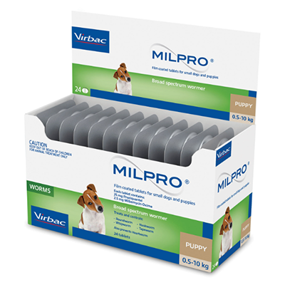 Milpro Milbemycinum/Praziquantel Puppy 2.5mg/25mg (1 tablet)