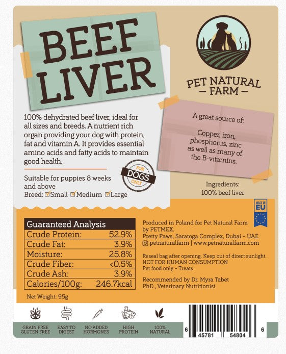 Beef Liver for Dogs 95g
