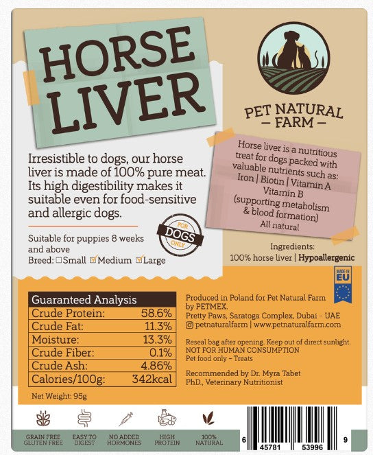 Horse Liver for Dogs 95g