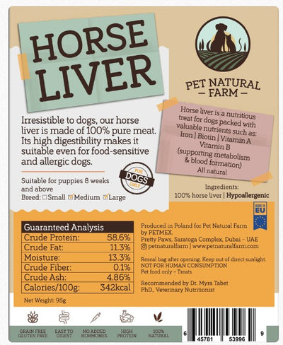 Horse Liver for Dogs 95g