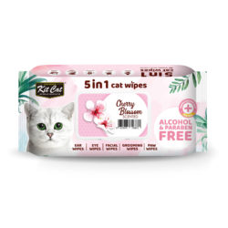 5-In-1 Cat Wipes CHERRY BLOSSOM (80pcs)