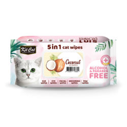 5-In-1 Cat Wipes COCONUT (80pcs)