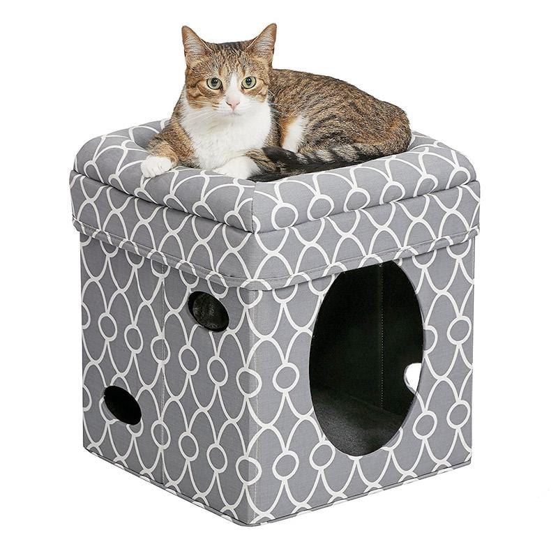 MIDWEST Curious Cat Cube Grey - My Cat and Co.