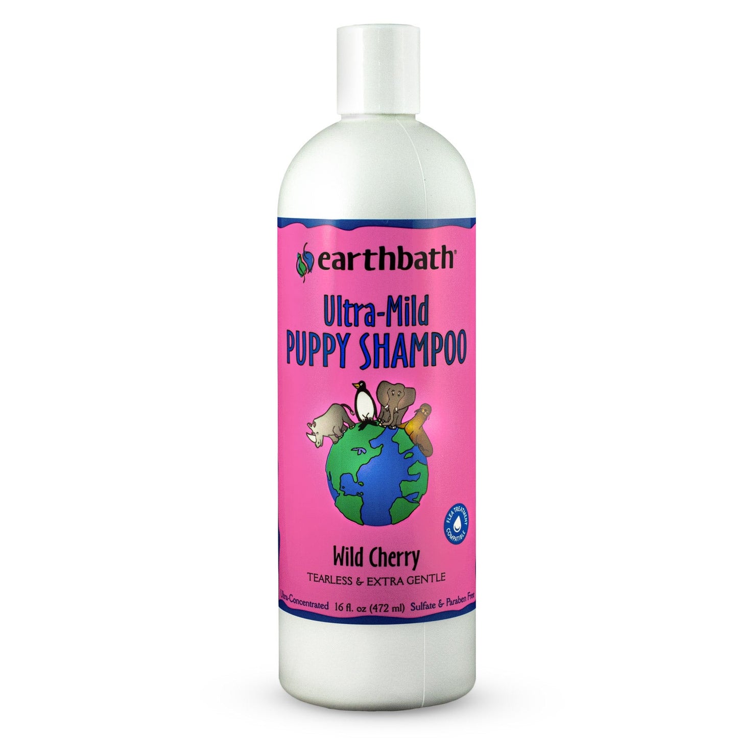 earthbath® Ultra-Mild Puppy Shampoo, Wild Cherry, Tearless & Extra Gentle16 oz