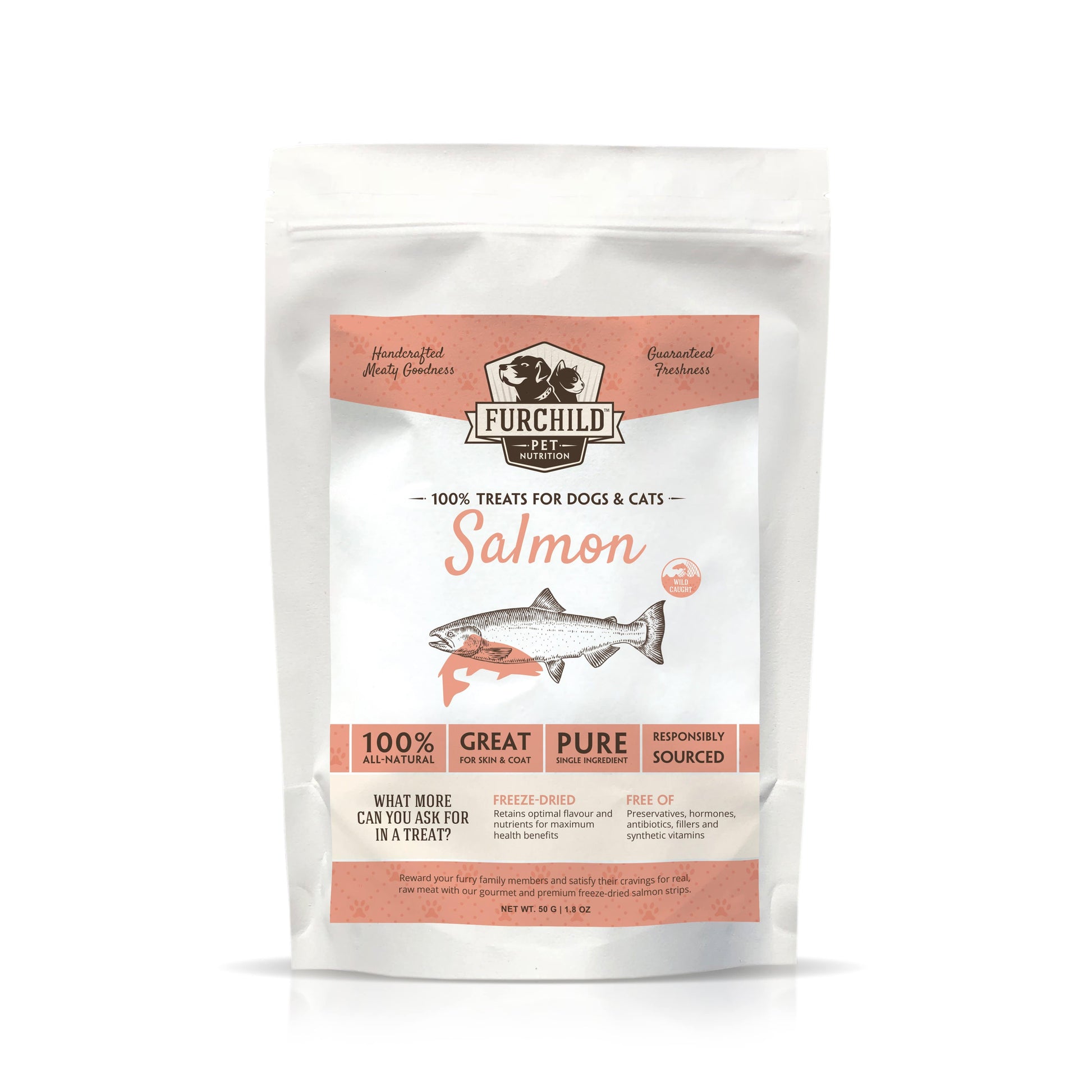 FURCHILD Premium Freeze-Dried Wild-Caught Salmon Raw Pet Treats - My Cat and Co.