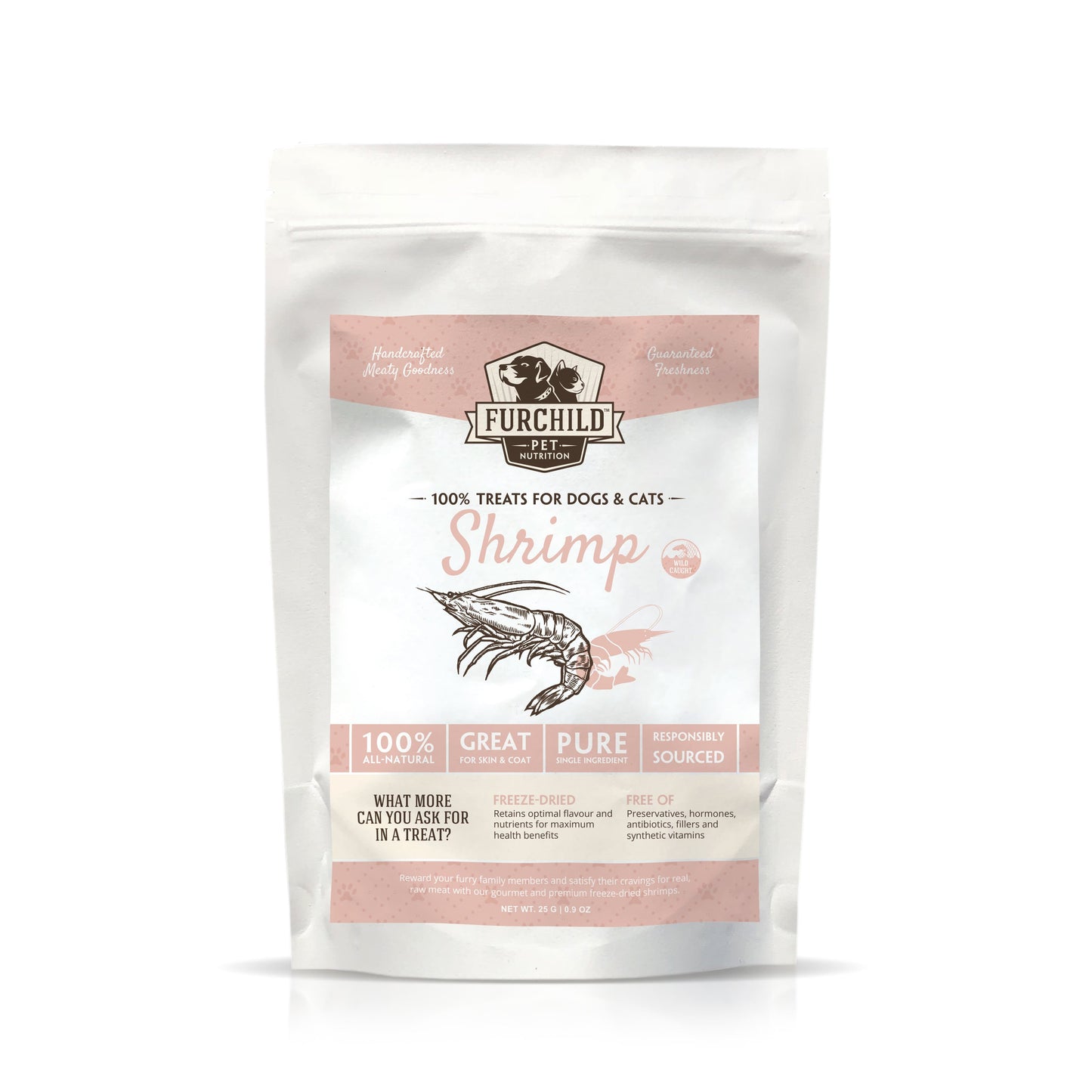 FURCHILD Premium Freeze-Dried Wild-Caught Shrimp Raw Pet Treats - My Cat and Co.