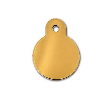 ID Tag Circle Brass - My Pooch and Co.