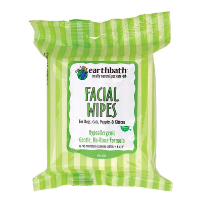 Earthbath Hypoallergenic Facial Wipes Fragrance Free 25pcs - My Cat and Co.
