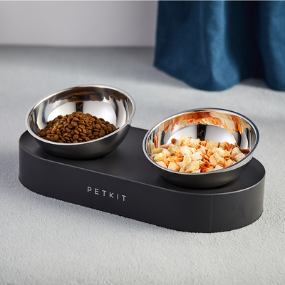 Nano double pet feeding bowl