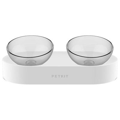 Nano double pet feeding bowl white